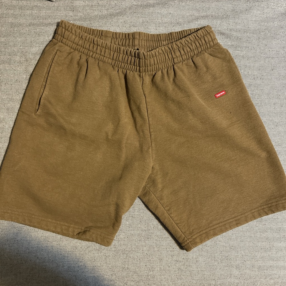 SUPREME Small Box Sweat Short Brown M